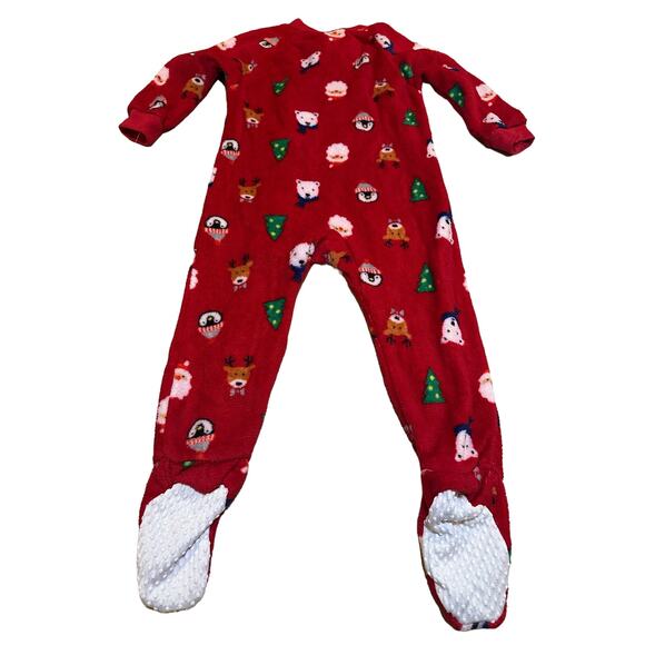 Family Pajamas Matching Baby Santa and Friends Footed Pajamas 24 Mo - Picture 2 of 8